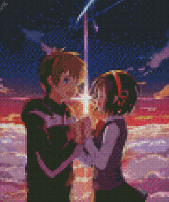 Your Name Taki And Mitsuha Diamond Painting