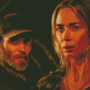 A Quiet Place Characters Diamond Painting