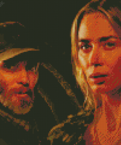 A Quiet Place Characters Diamond Painting