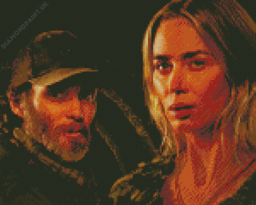 A Quiet Place Characters Diamond Painting