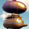 A Steampunk Airship Diamond Painting