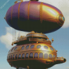 A Steampunk Airship Diamond Painting