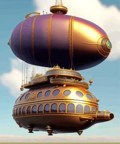 A Steampunk Airship Diamond Painting