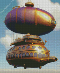 A Steampunk Airship Diamond Painting