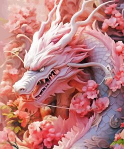 Aesthetic Pink Dragon Diamond Painting