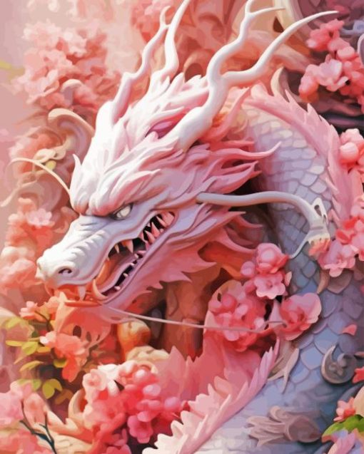 Aesthetic Pink Dragon Diamond Painting