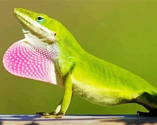 Anole Green Lizard Diamond Painting