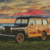 Antique Willys Jeep Diamond Painting