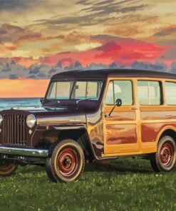 Antique Willys Jeep Diamond Painting