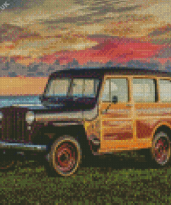 Antique Willys Jeep Diamond Painting