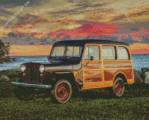 Antique Willys Jeep Diamond Painting