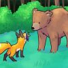 Bear And Fox Diamond Painting