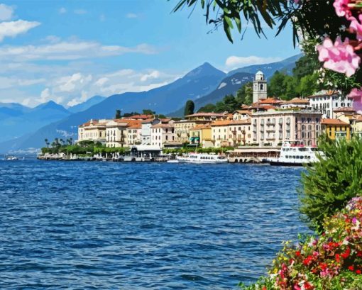 Bellagio Village Italy Diamond Painting