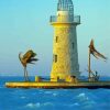 Biscayne Bay Boat Lighthouse Diamond Painting