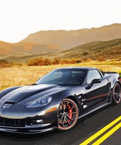 Black 2005 Corvette Diamond Painting