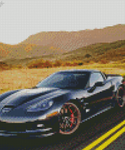 Black 2005 Corvette Diamond Painting