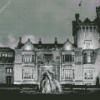 Black And White Lough Eske Castle Diamond Painting