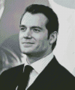 Black And White Henry Cavill Diamond Painting