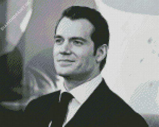 Black And White Henry Cavill Diamond Painting