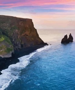 Black Sand Beach Diamond Painting