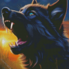 Black Wolf Diamond Painting