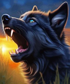 Black Wolf Diamond Painting