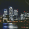 Canary Wharf At Night Diamond Painting