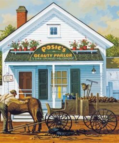 Charles Wysocki Beauty And The Beast Diamond Painting