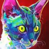 Colorful Devon Rex Diamond Painting