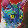 Colorful Devon Rex Diamond Painting