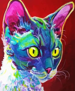 Colorful Devon Rex Diamond Painting