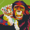 Colorful Monkey Diamond Painting