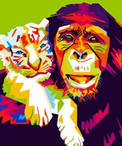 Colorful Monkey Diamond Painting