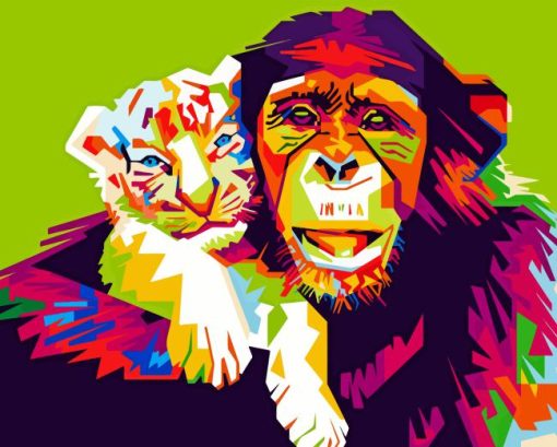 Colorful Monkey Diamond Painting