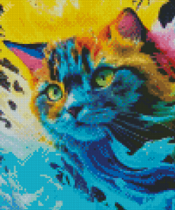 Colourful Cat Diamond Painting