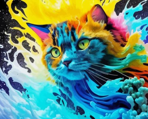 Colourful Cat Diamond Painting