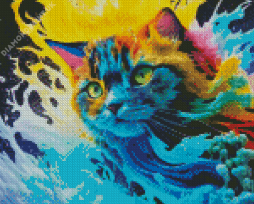 Colourful Cat Diamond Painting