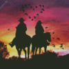 Cowboy And Cowgirl Silhouette Diamond Painting