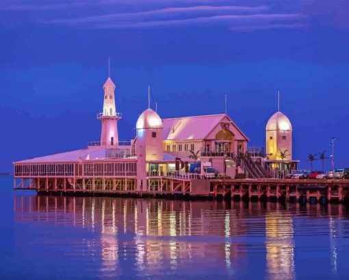 Cunningham Pier At Night Diamond Painting