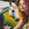 Emma Stone In Field Diamond Painting