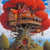 Fanasy Tree Home Diamond Painting