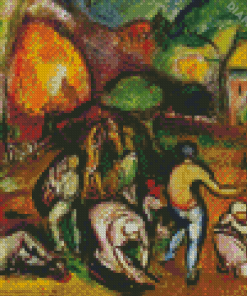 Figures In A Landscape Diamond Painting