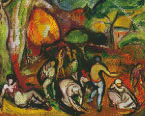 Figures In A Landscape Diamond Painting