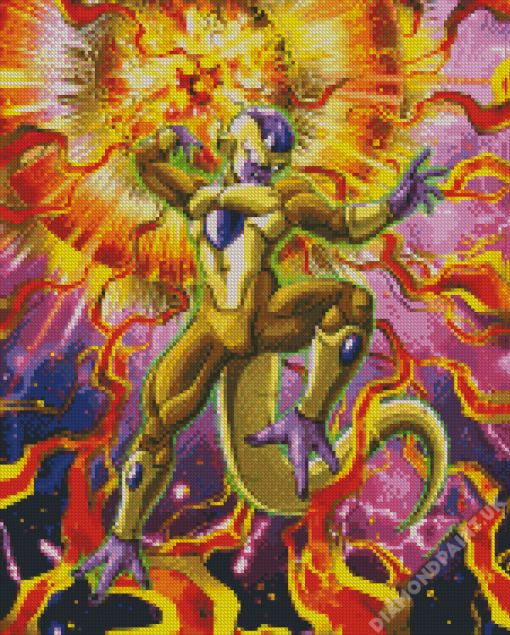 Golden Frieza Dragon Ball Diamond Painting