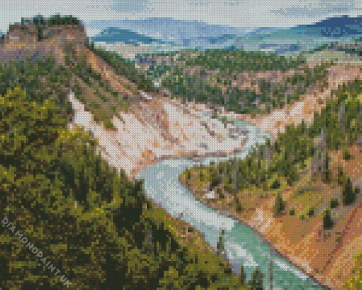 Canyon Yellowstone River Diamond Painting