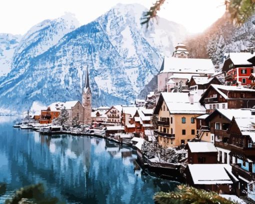 Hallstatt Lake Diamond Painting