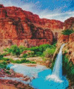 Havasu Falls In Arizona Diamond Painting