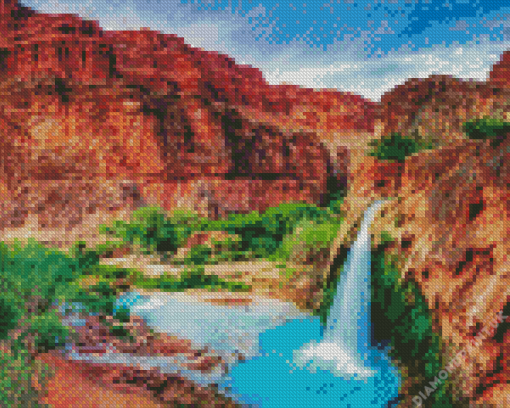 Havasu Falls In Arizona Diamond Painting