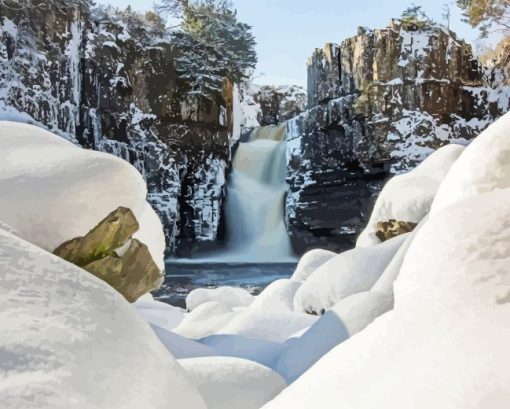 High Force Waterfall Diamond Painting