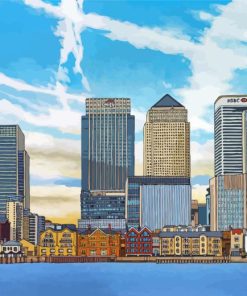 Illustration Canary Wharf London Diamond Painting